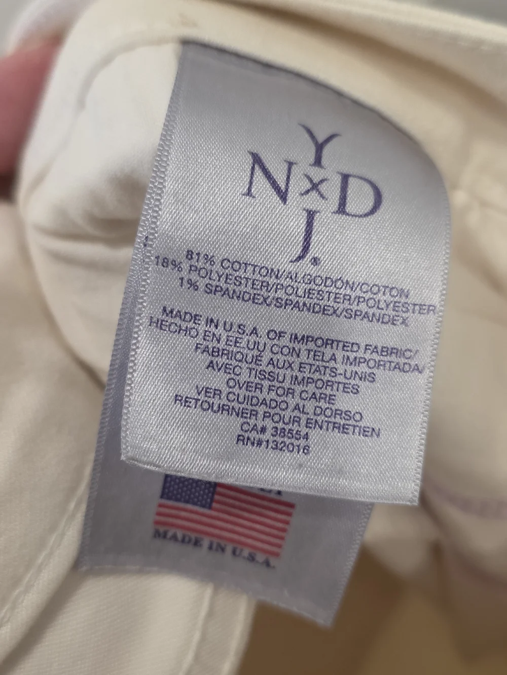 NYDJ White Skinny High-Rise Jeans Size 18